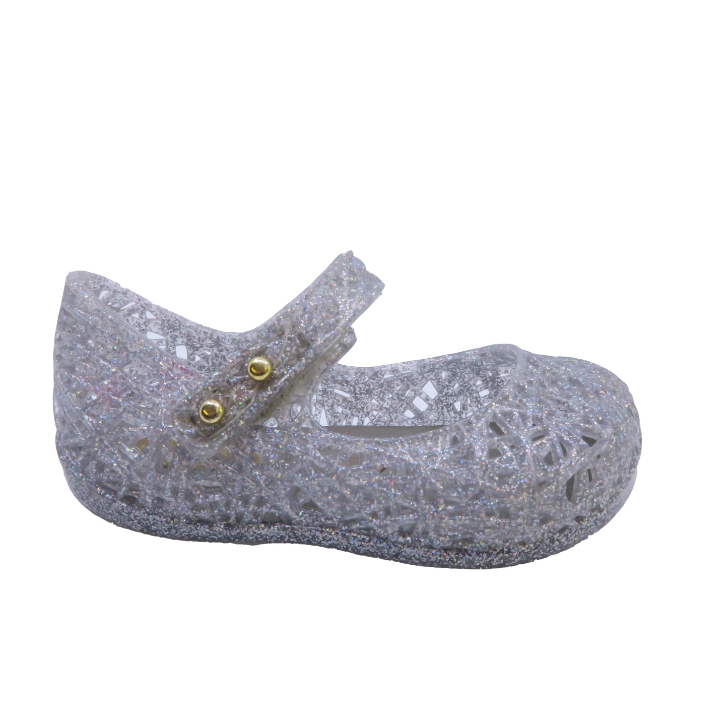 Mini Melissa Girls Silver Shoes Size: 5 Toddler Silver