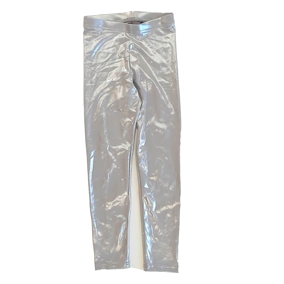 Old Navy Girls Silver Leggings Size: 6-7 Years Silver
