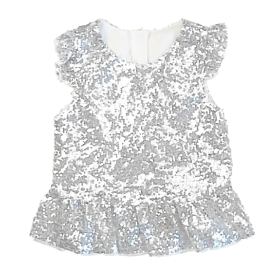 Unknown Brand Girls Silver Blouse Size: 8 Years Silver