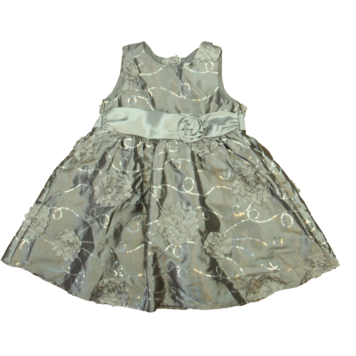 Unknown Brand Girls Silver Special Occasion Dress Size: 3T Silver