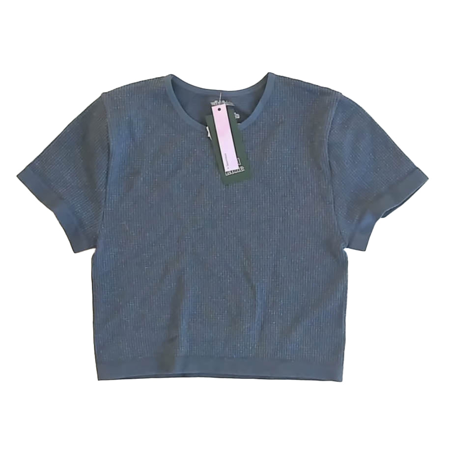Wild Fable Girls Silver T-Shirt Size: Junior Large Silver