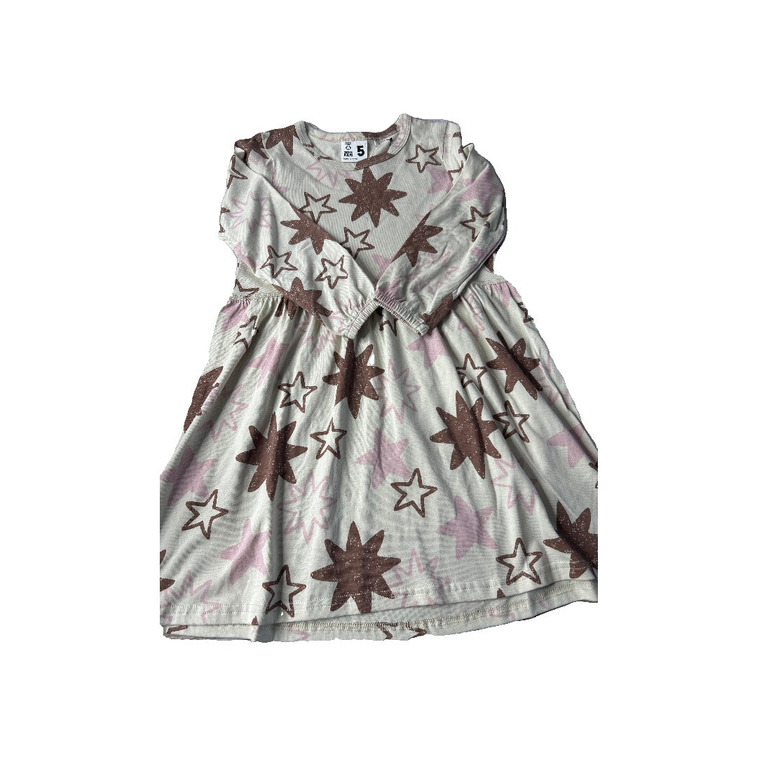 Cotton:on Kids Girls Stars | pink | Brown Dress Size: 5 Stars | pink | Brown