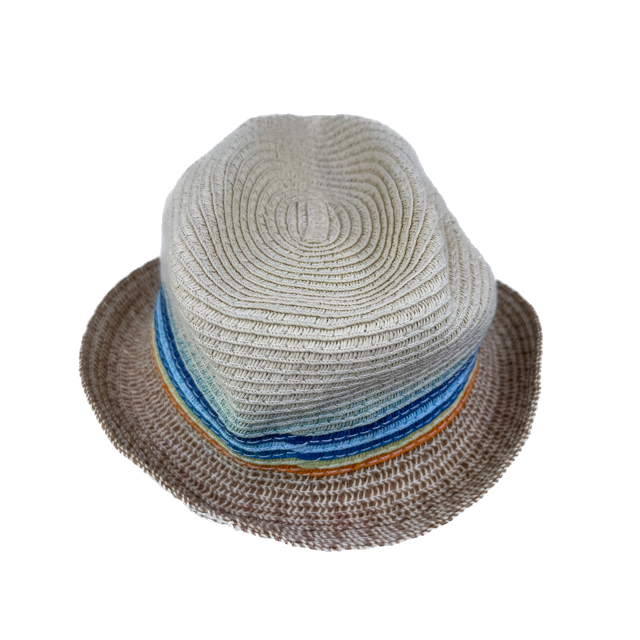 Target Boys Straw | Blue | Orange Sun Hat Size: Toddler * Straw | Blue | Orange
