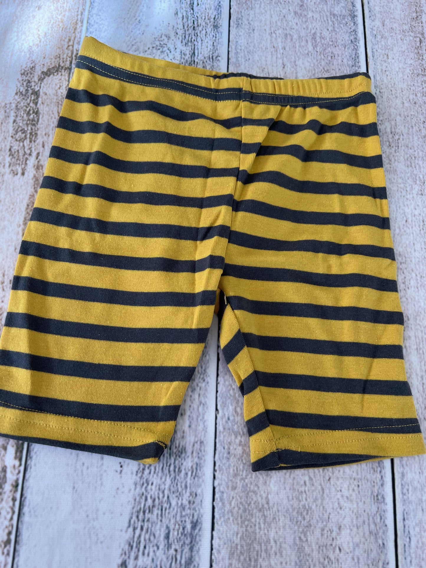 Just Born Boys Stripe | Black | Yellow Pajamas Size: 4T Stripe | Black | Yellow