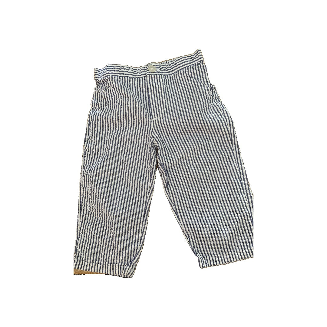 Carters Boys Stripe | White | Light Blue Pants Size: 12 months Stripe | White | Light Blue