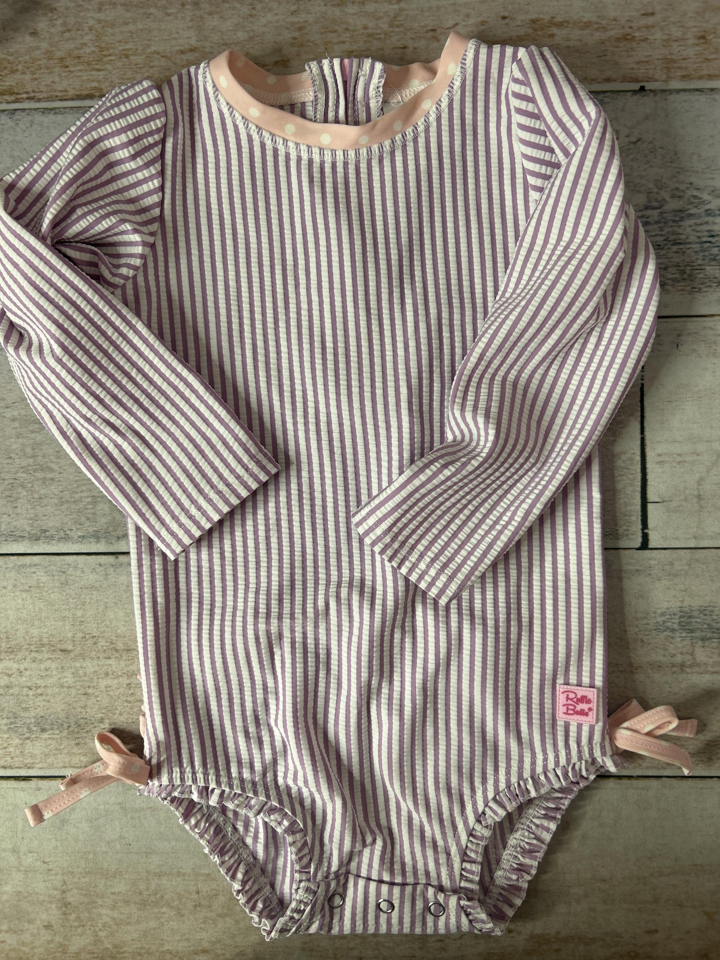 Girls Striped | purple 1-piece Swimsuit Size: 2T Striped | purple