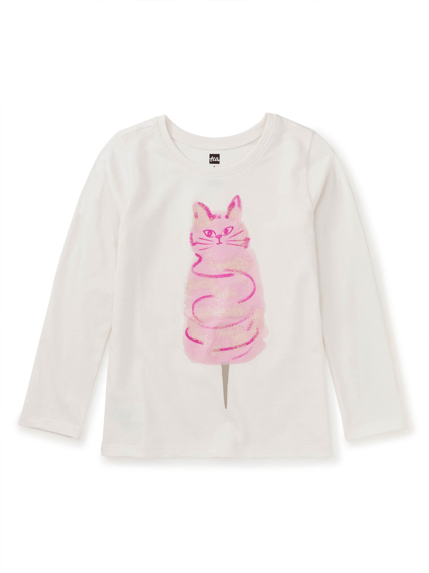 Tea Collection Girls Sugar Cat Glitter T-Shirt Size: 9-12 Months Sugar Cat Glitter