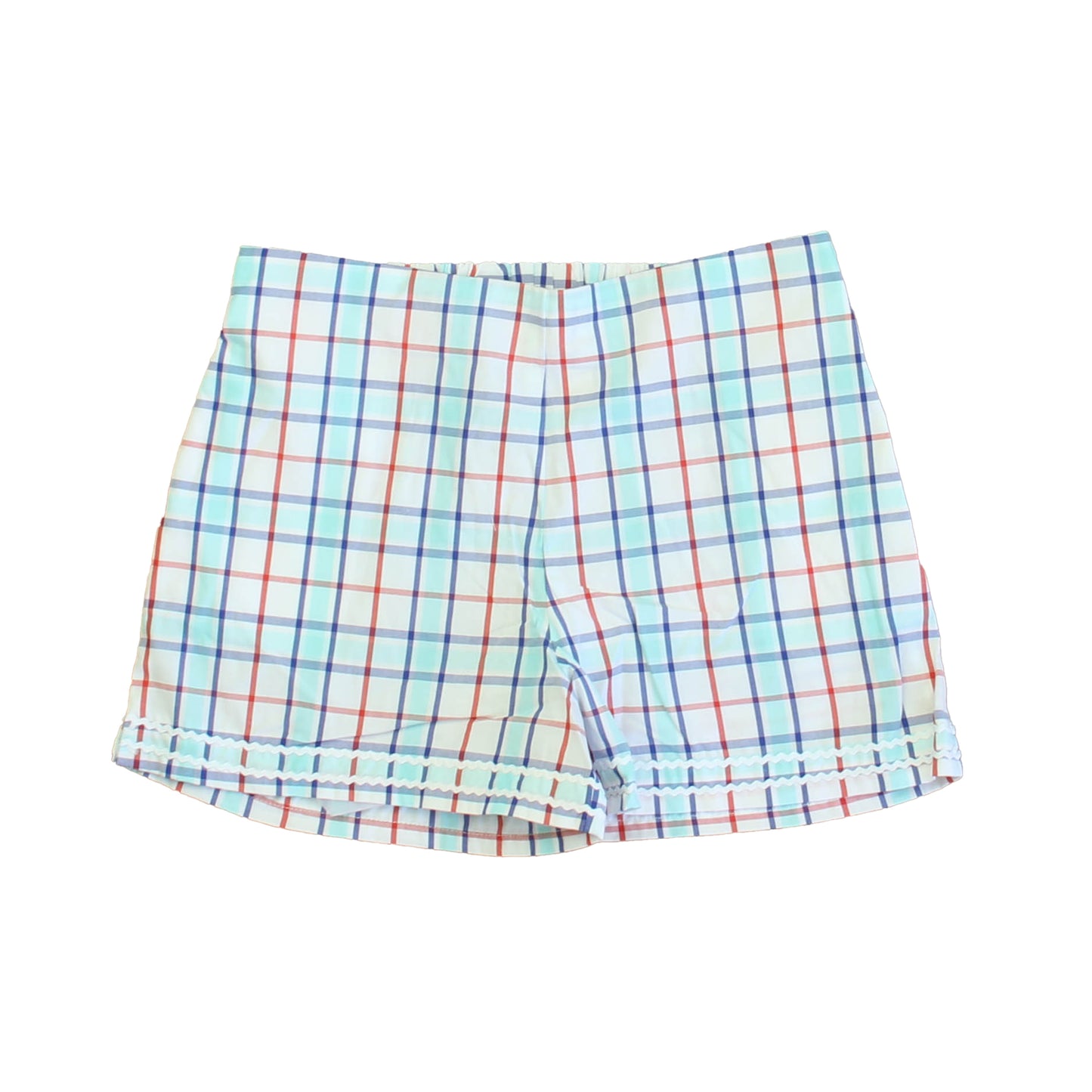 Classic Prep Girls Surf's Up Plaid Shorts Size: 6-14 Years Surf's Up Plaid