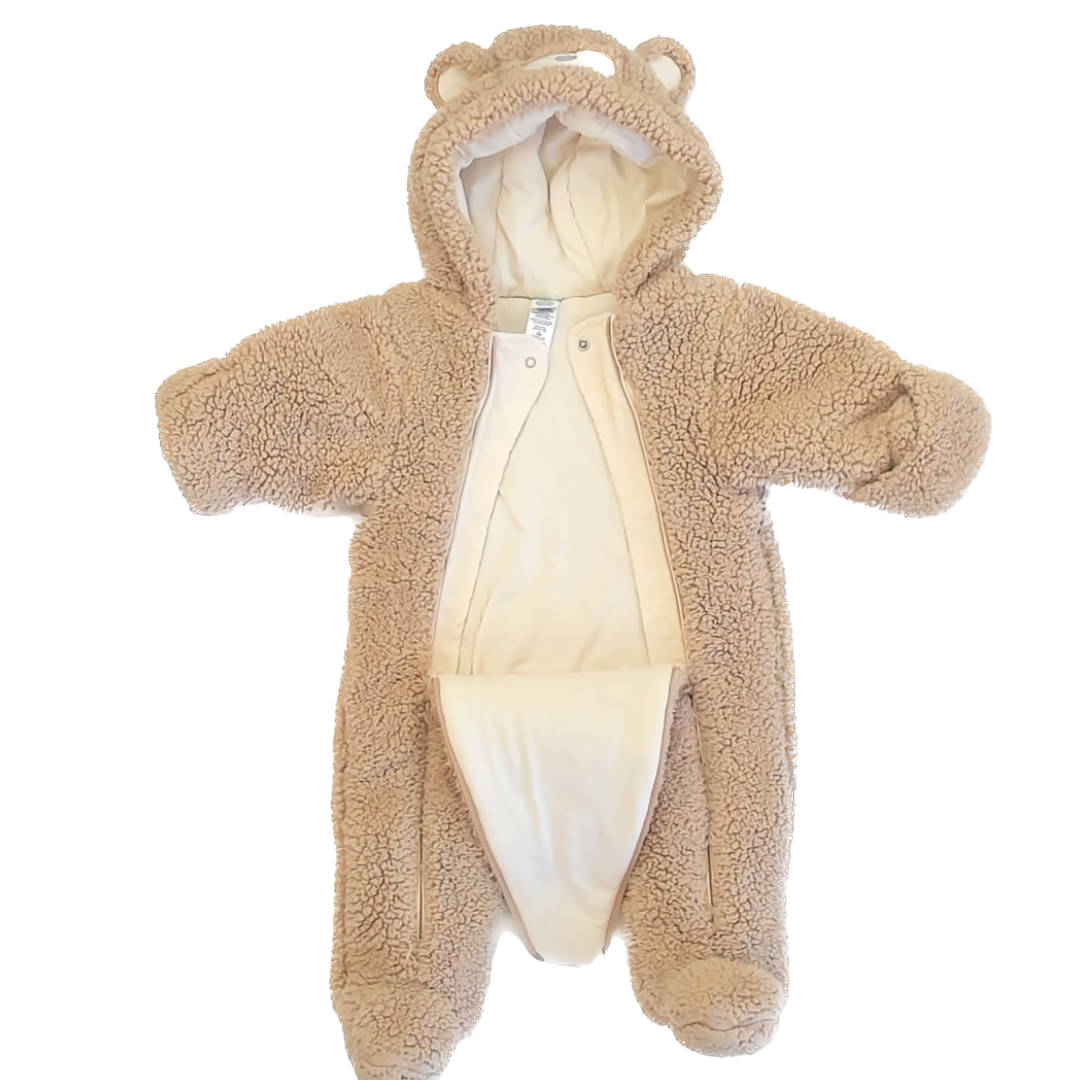 Little Me Unisex Tan Bear Bunting Size: 3-6 Months Tan Bear