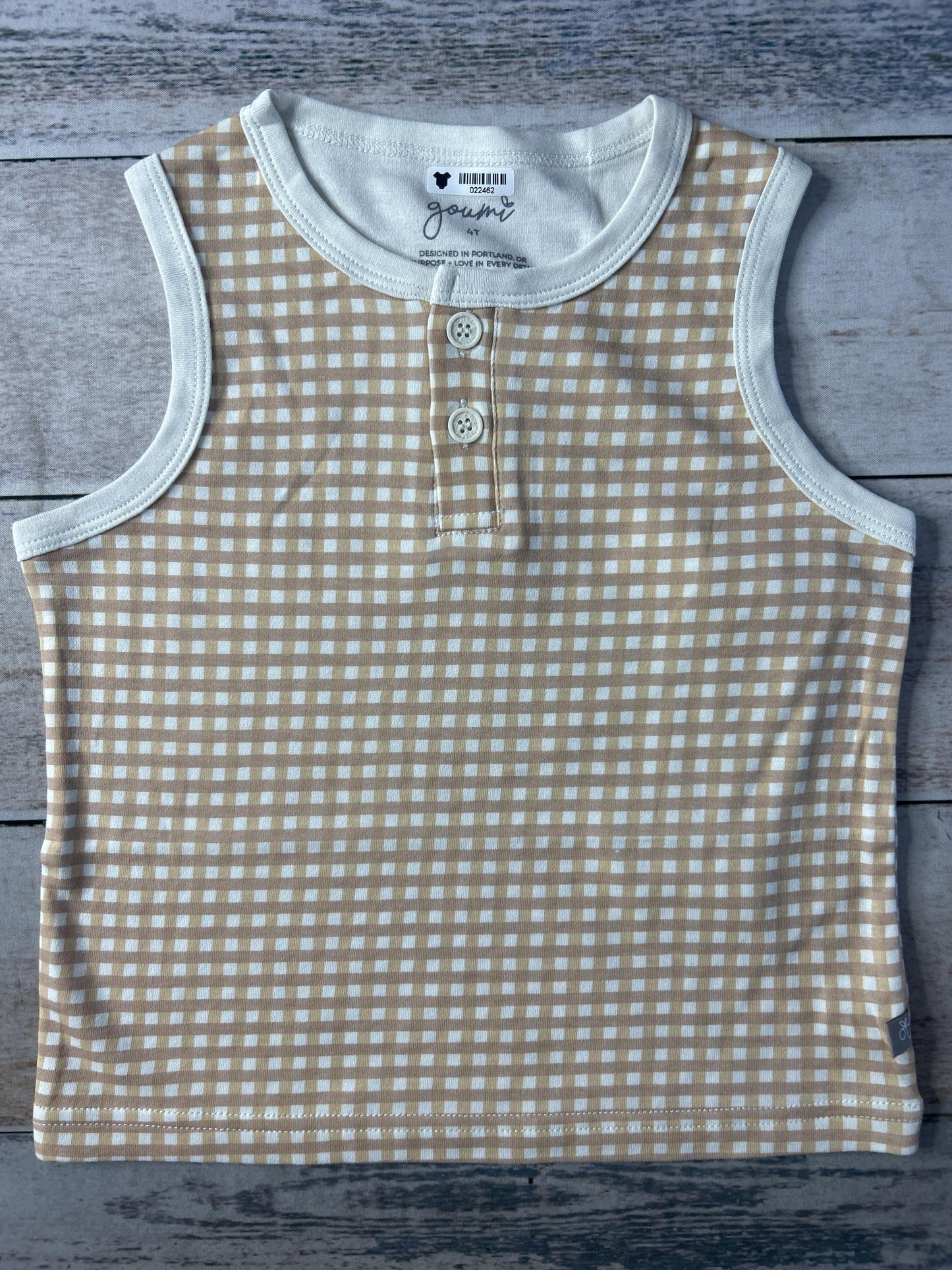 Unisex Tan | cream Tank Top Size: 4T Tan | cream