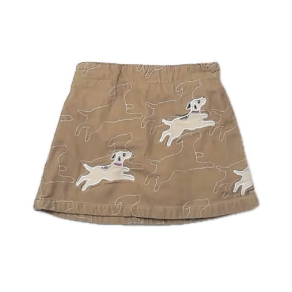 Lands' End Girls Tan Dogs Skirt Size: 3T Tan Dogs