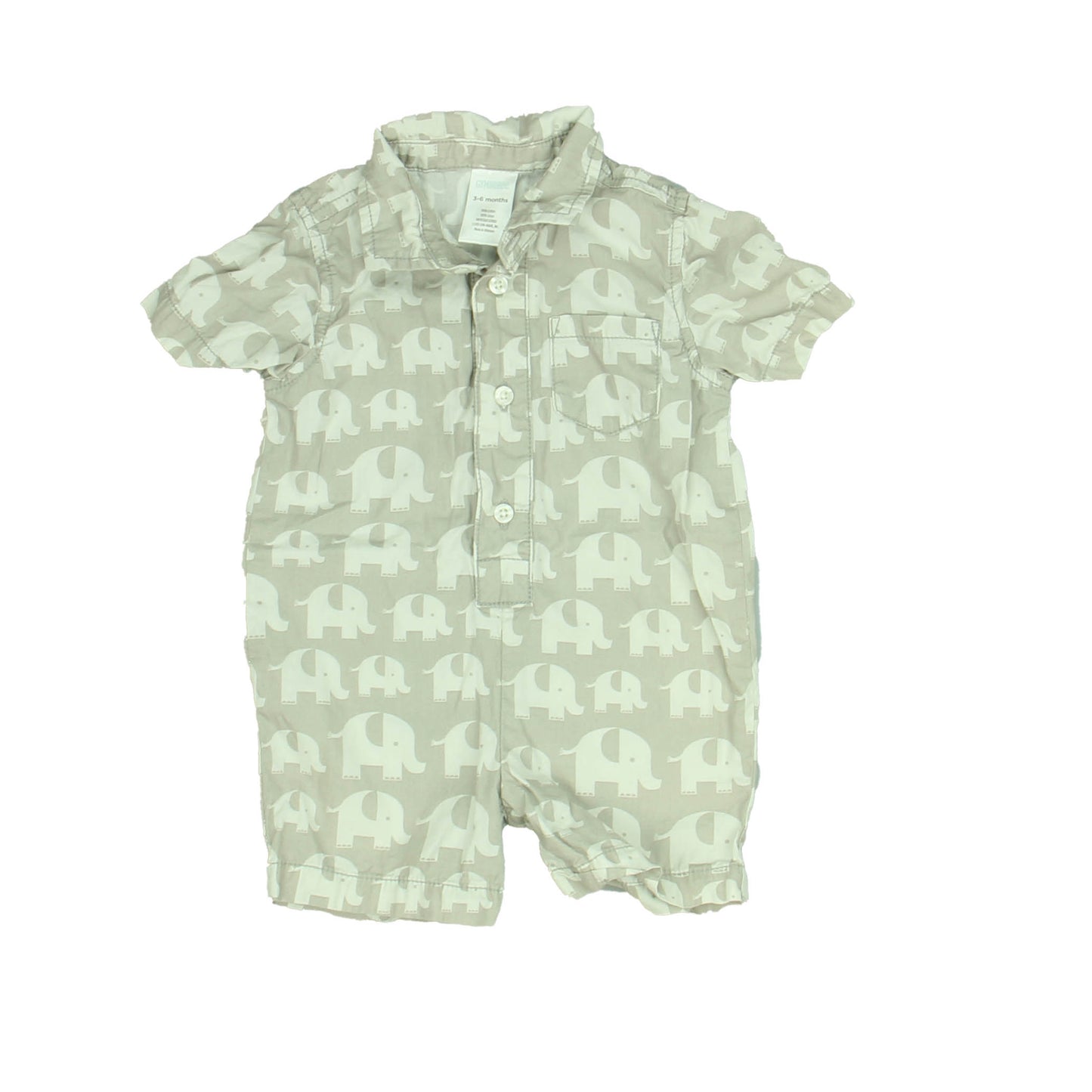 Gymboree Boys Tan | Elephants Romper Size: 3-6 Months
