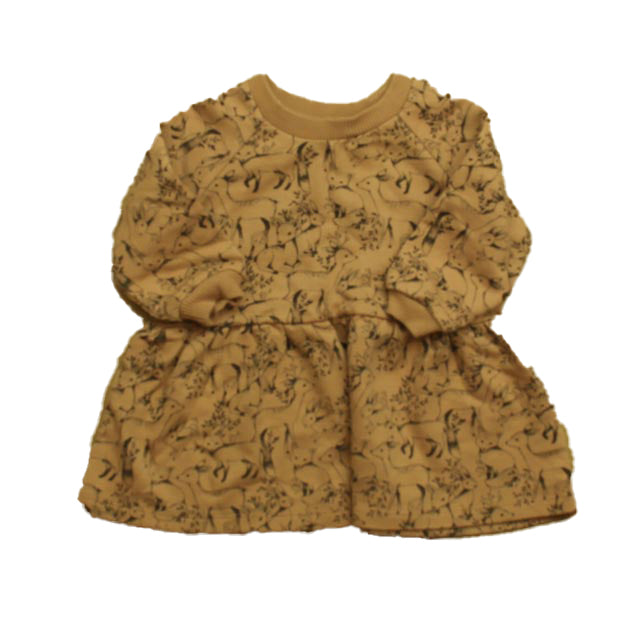 Rylee + Cru Girls Tan Forest Animals Dress Size: 0-3 Months Tan Forest Animals
