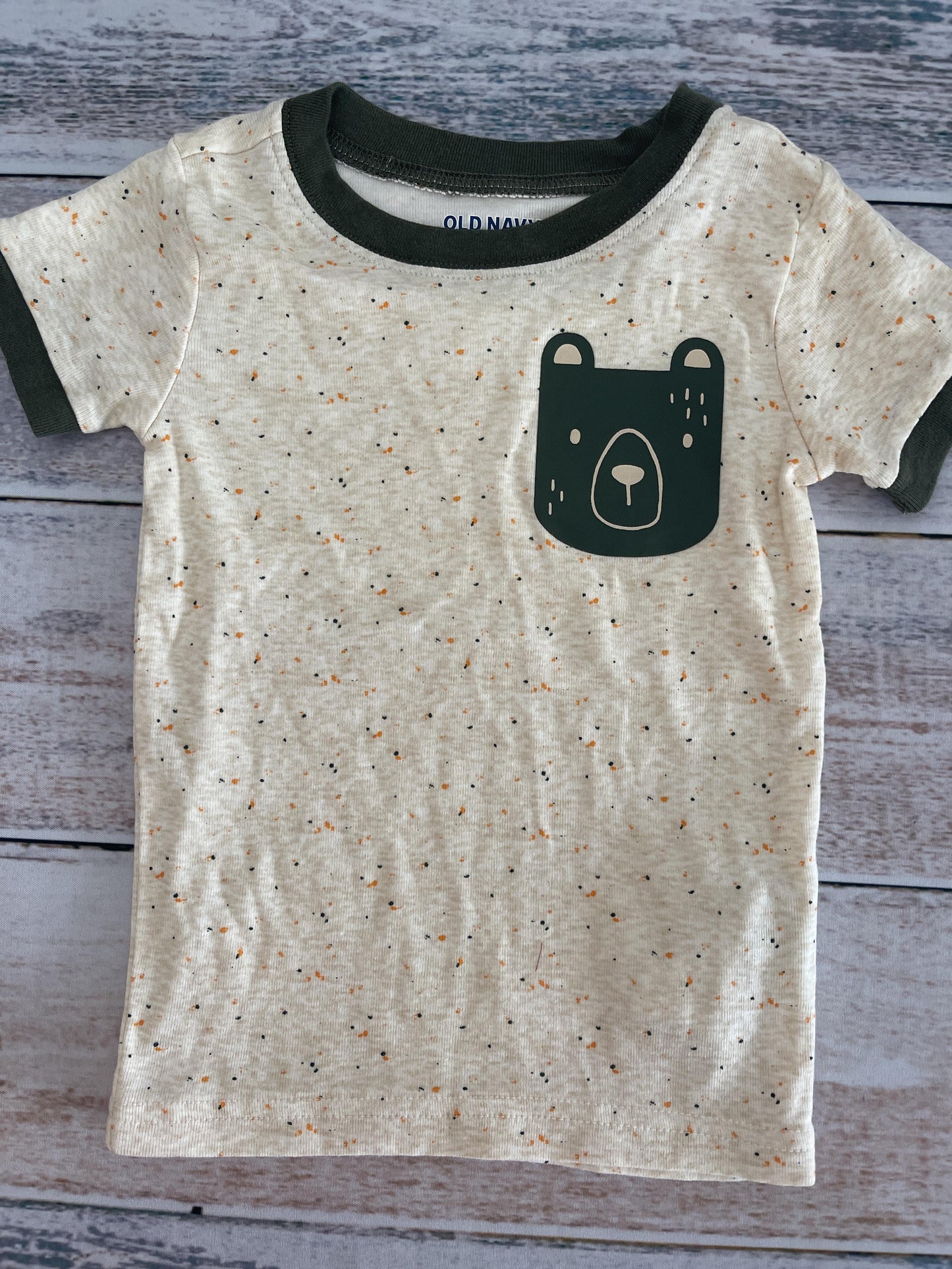 Old Navy Unisex Tan | Forest Green Pajamas Size: 2T Tan | Forest Green