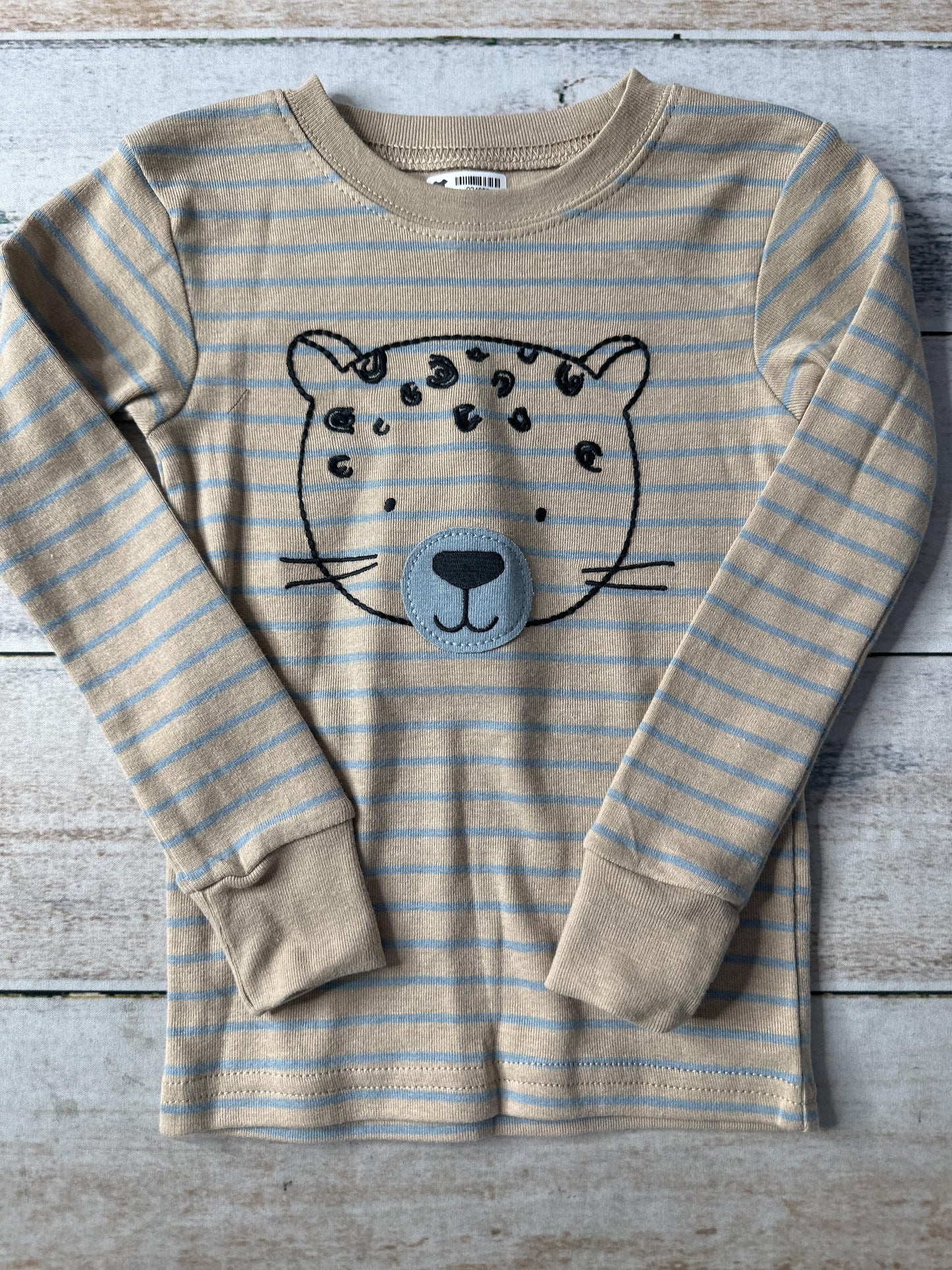 Carters Unisex Tan | Light Blue Pajamas Size: 2T Tan | Light Blue