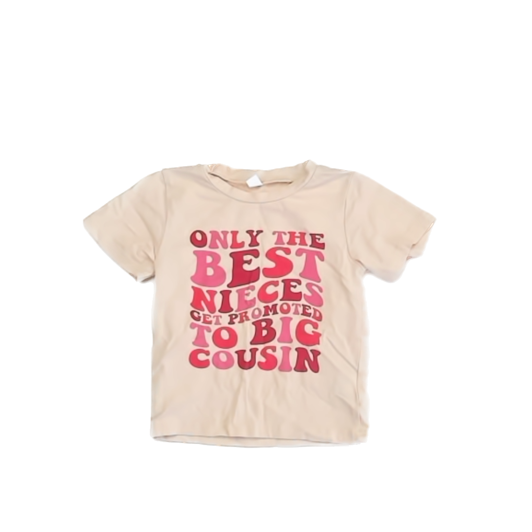 Unknown Girls Tan | Pink T-Shirt Size: 2-3T Tan | Pink