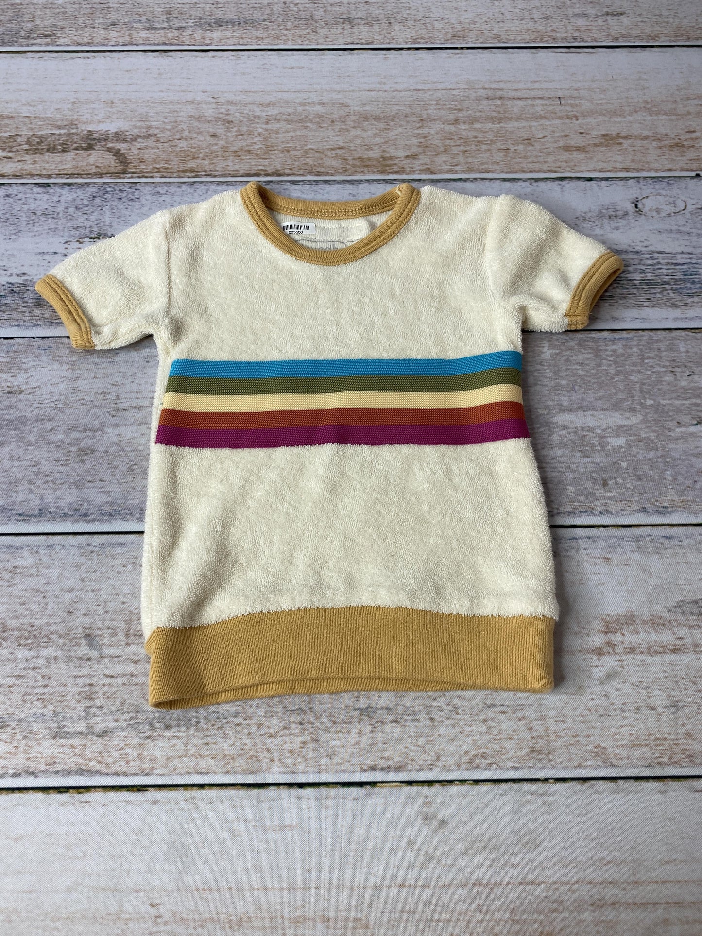 Loved Baby Girls Tan | Rainbow T-Shirt Size: 6-9 months Tan | Rainbow