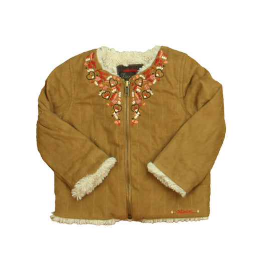Catimini Girls Tan | White Jacket Size: 18 Months