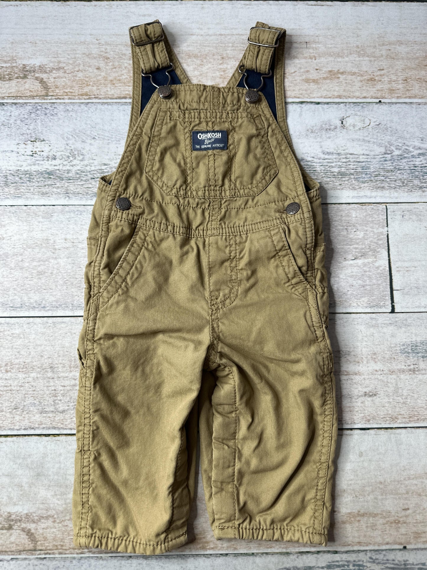 OshKosh Unisex Tan Overalls Size: 9 months Tan