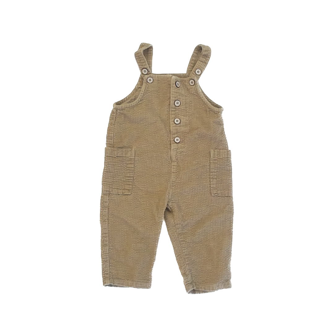 Zara Boys Tan Overall Shorts Size: 9-12 Months Tan