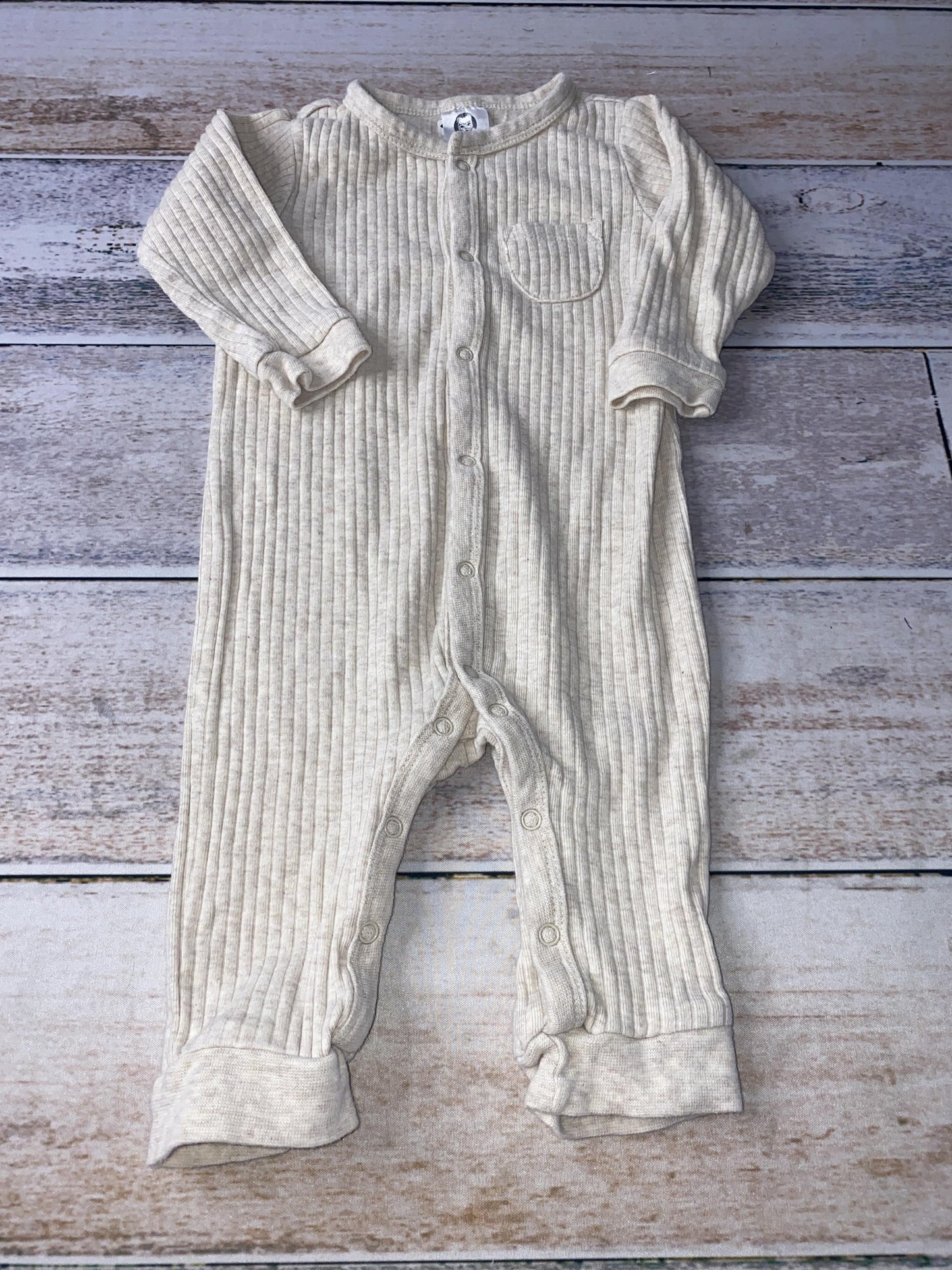Gerber organic Boys Tan Long Sleeve Outfit Size: 3-6 months Tan
