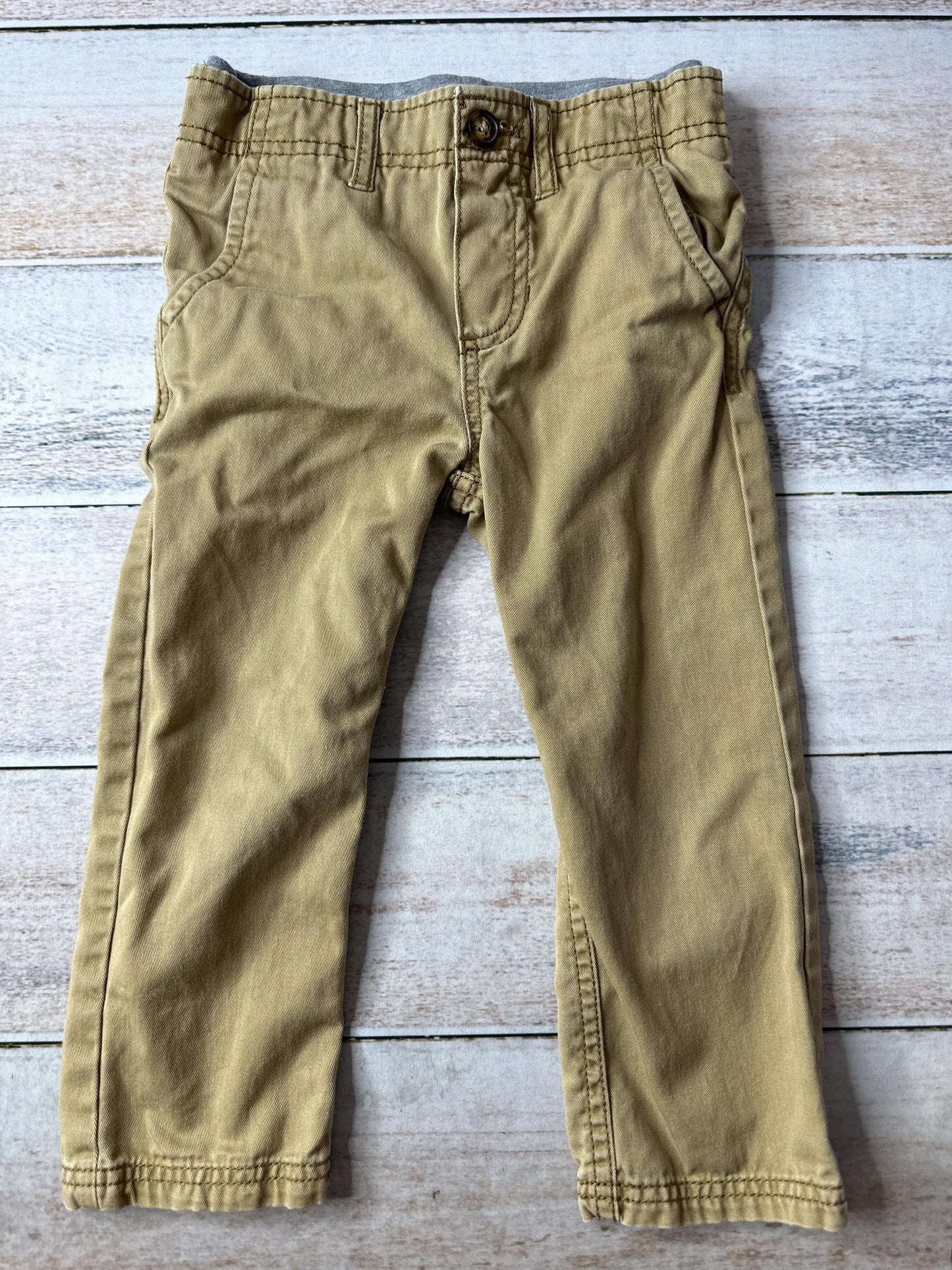 Carters Boys Tan Button Down Short Sleeve Size: 3T Tan