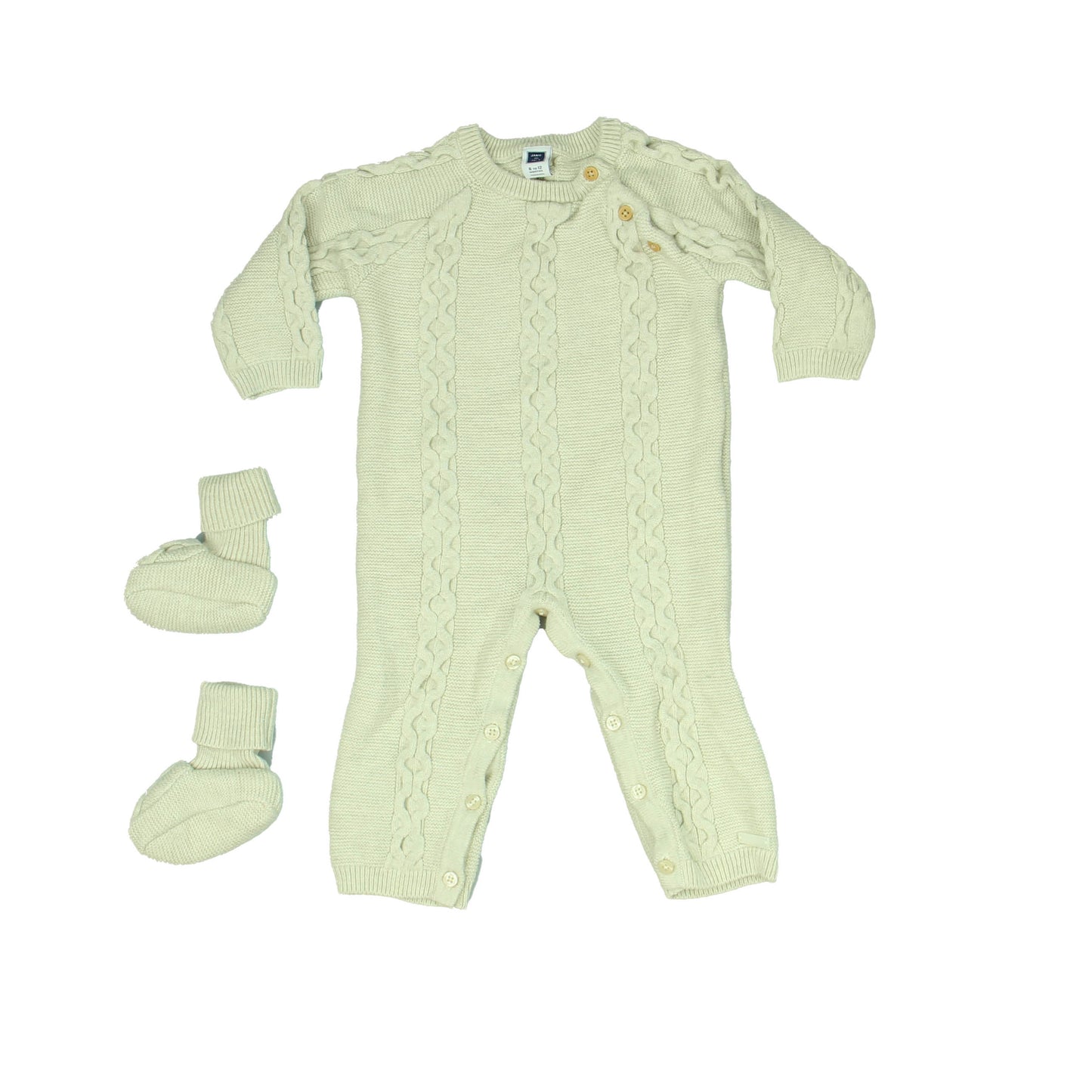 Janie and Jack Boys Tan Long Sleeve Outfit Size: 6-12 Months Tan