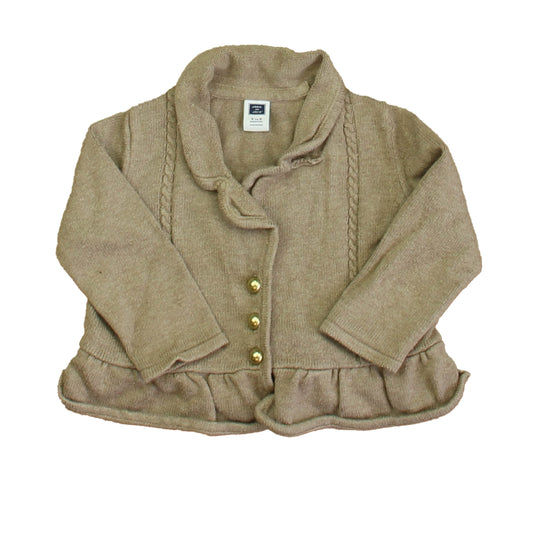 Janie and Jack Girls Tan Cardigan Size: 3-6 Months Tan