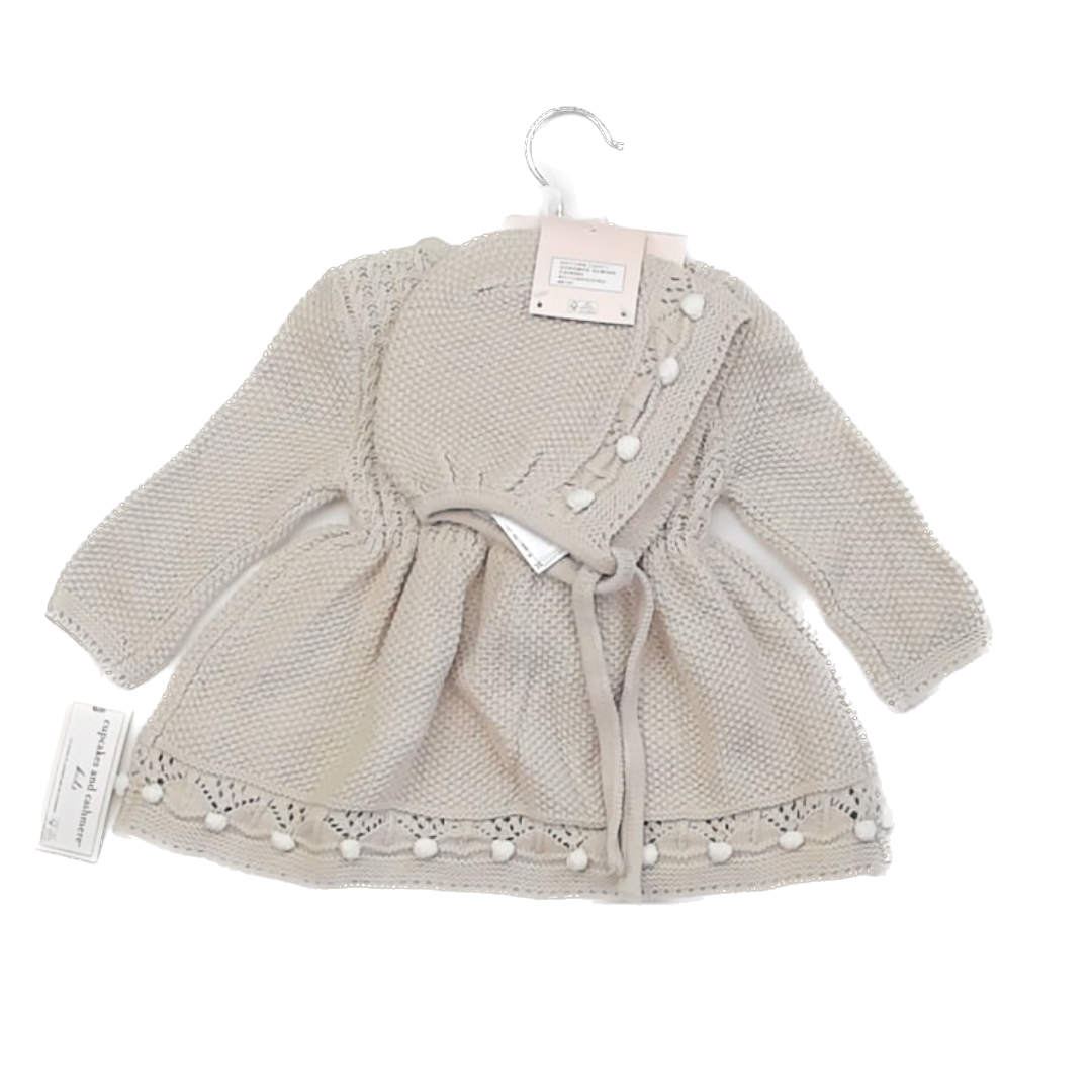 Cupcakes & Cashmere Girls Tan Apparel Sets Size: 3-6 Months Tan