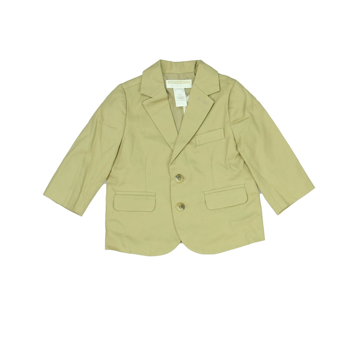 Janie & Jack Boys Tan Sports Coat Size: 6-12 Months Tan