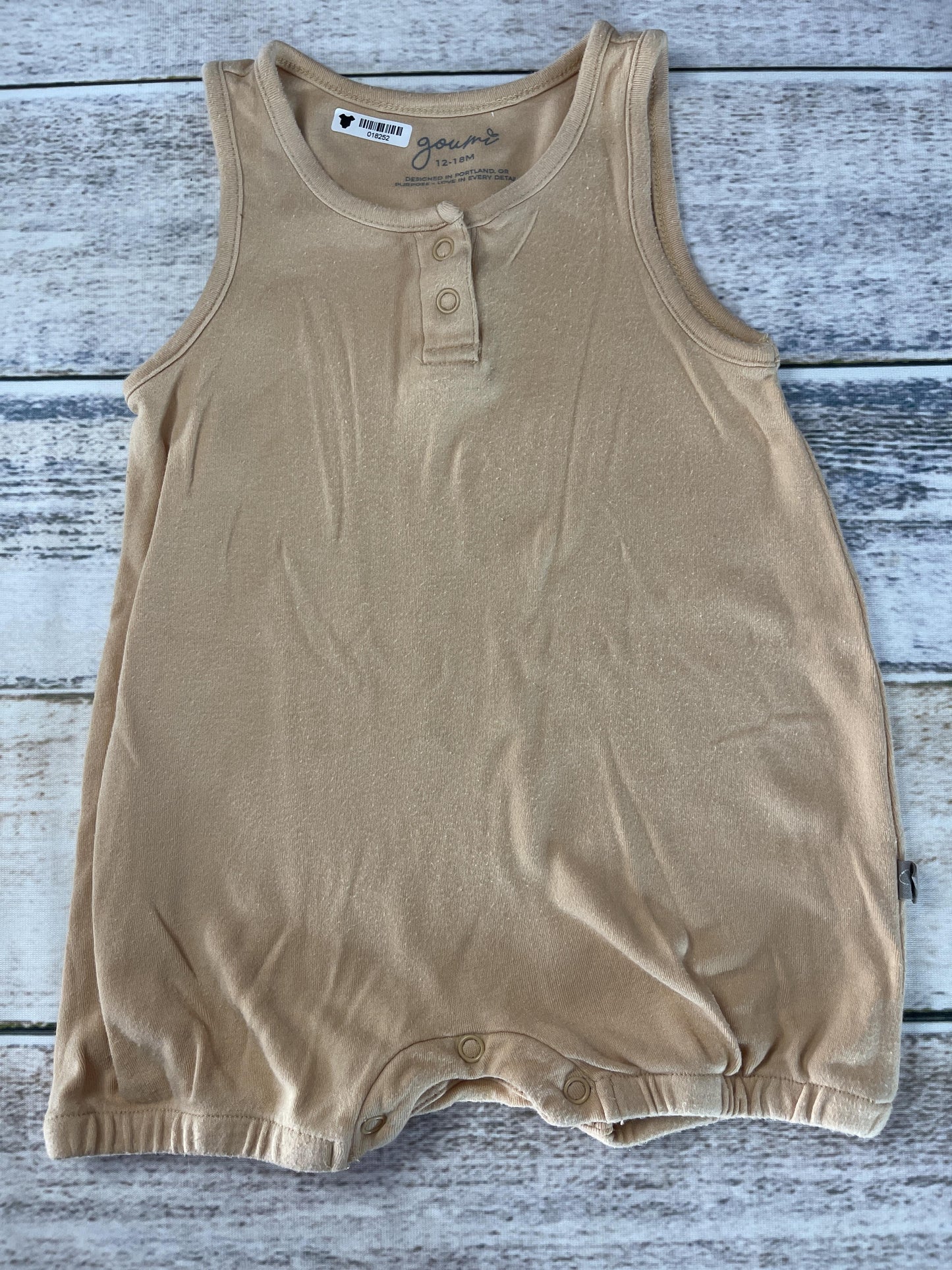 Goumi Unisex Tan Romper Size: 12-18 months Tan