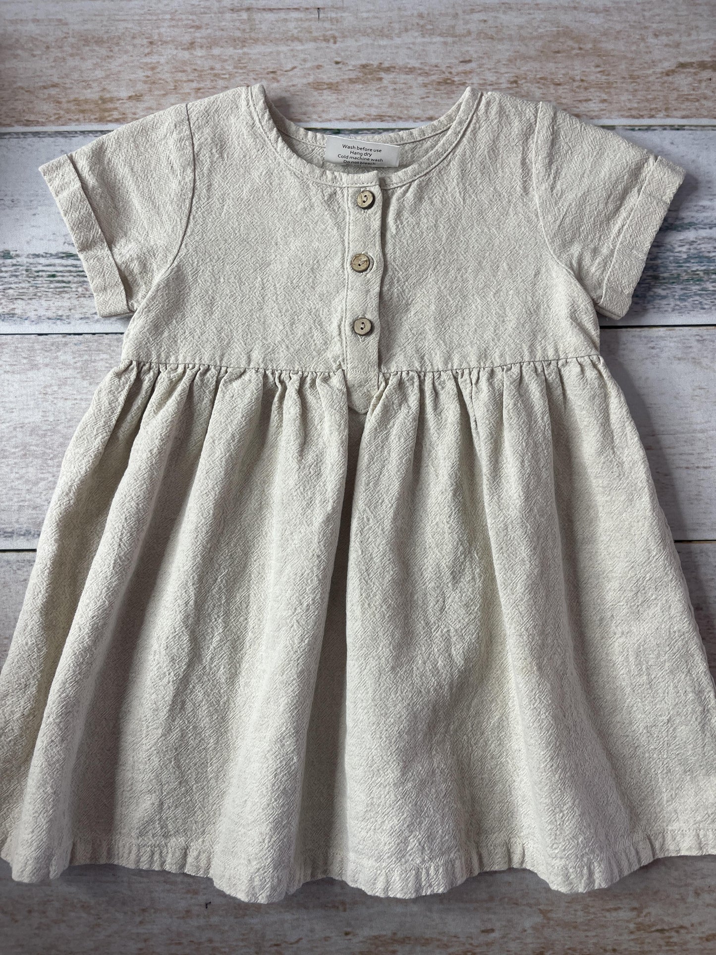Mebie Baby Girls Tan Dress Size: 18-24 months Tan