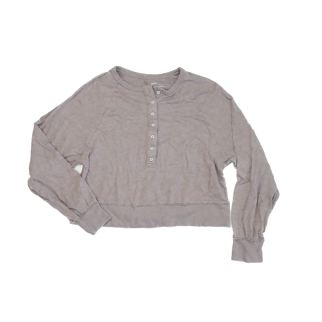 Aerie Girls Tan Long Sleeve Shirt Size: M Tan