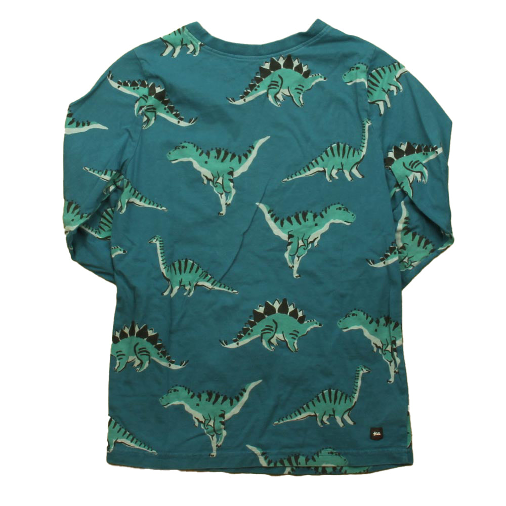 Tea Boys Teal Dinosaur Long Sleeve T-Shirt Size: 10 Years Teal Dinosaur