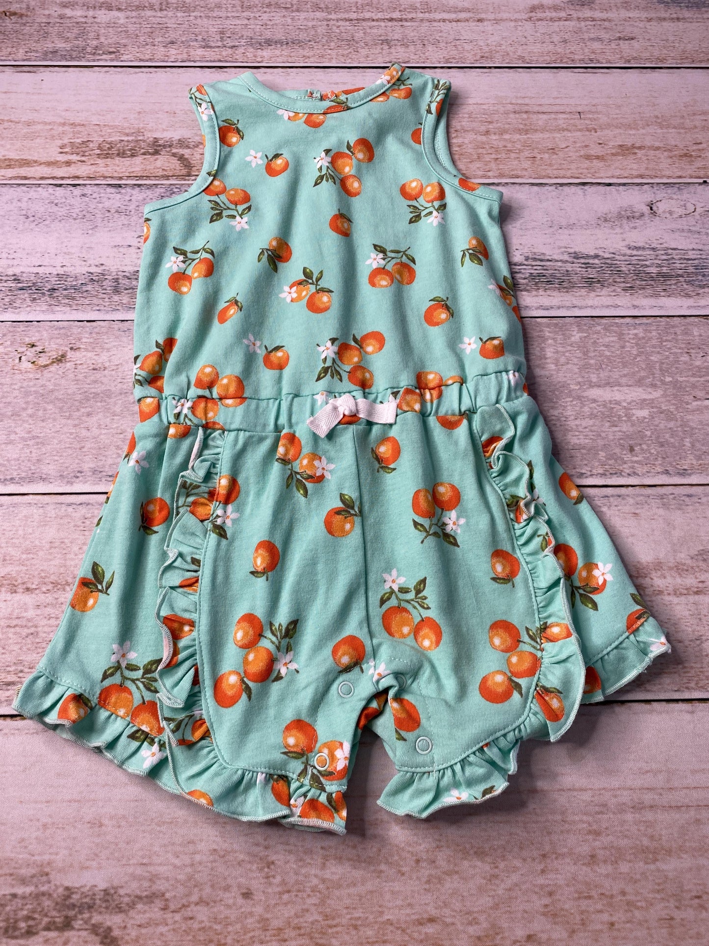Little Me Girls Teal | orange | Fruit Jumper Size: 18 months Teal | orange | Fruit