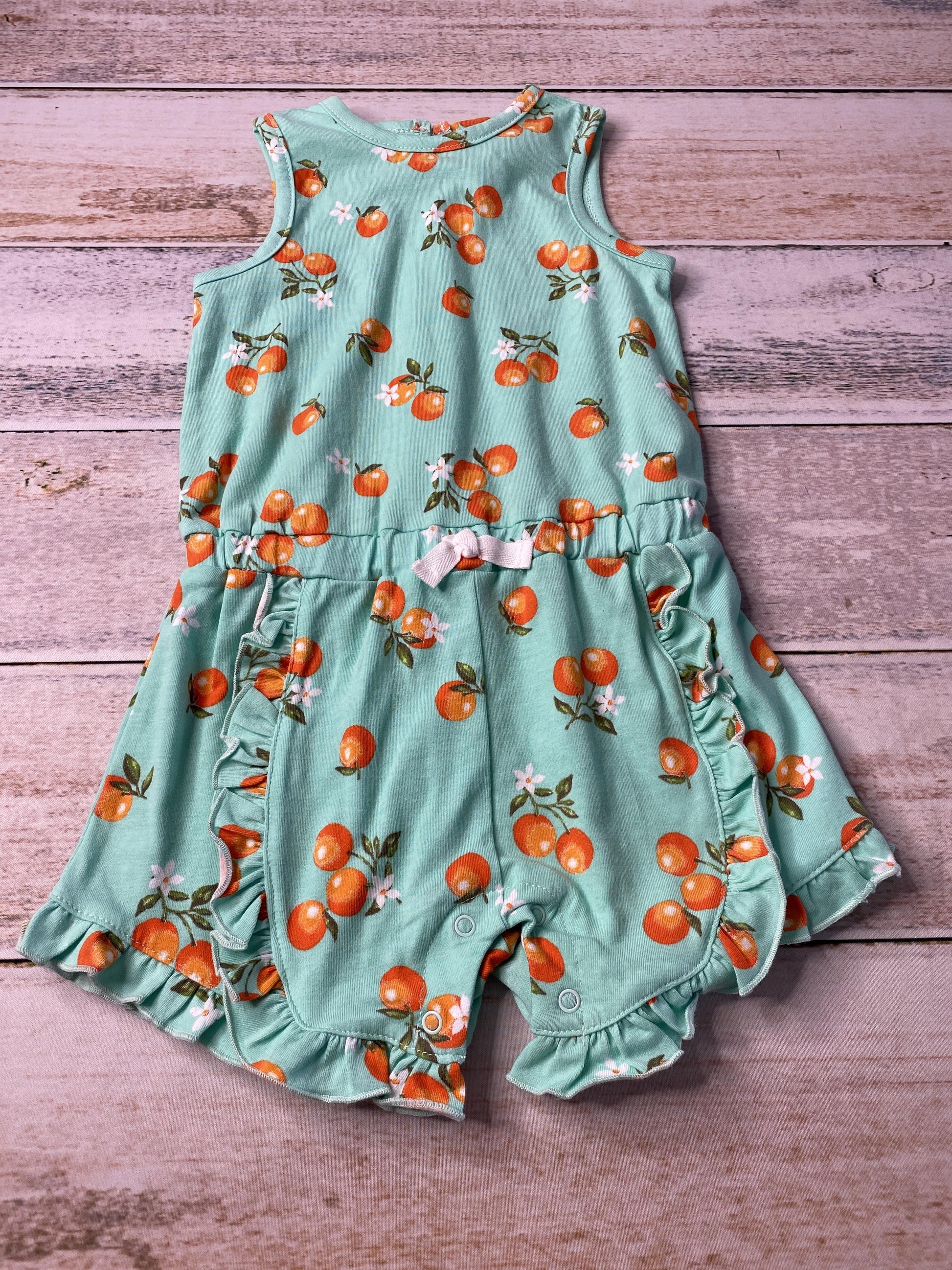 Little Me Girls Teal | orange | Fruit Jumper Size: 18 months Teal | orange | Fruit
