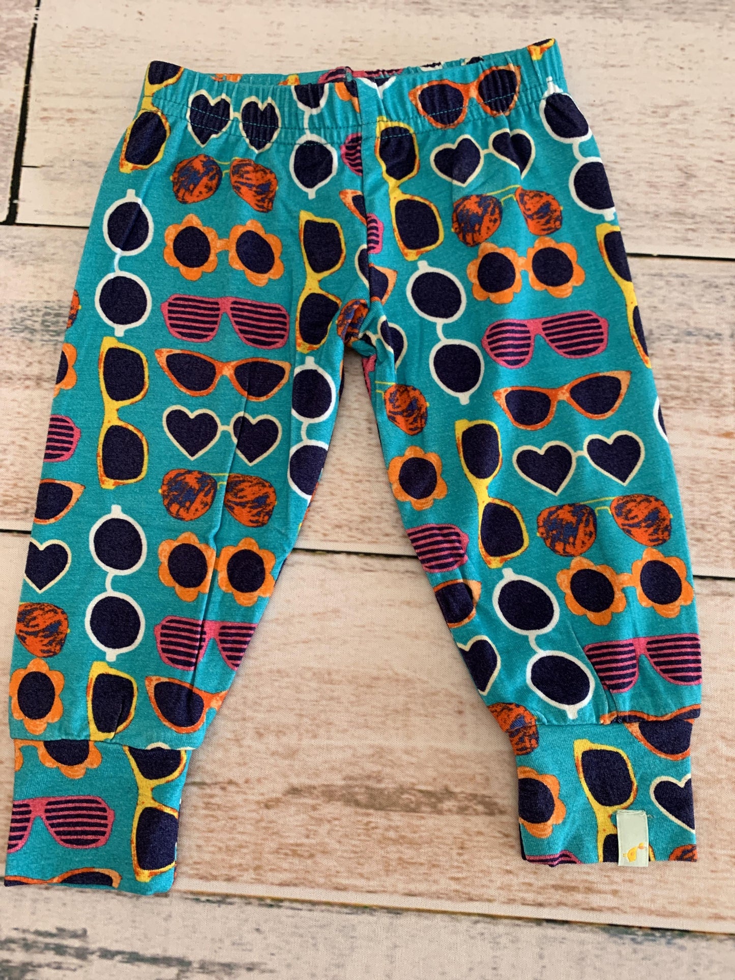 Clover Baby & Kids Girls Teal | Pattern Pajamas Size: 3-6 months Teal | Pattern