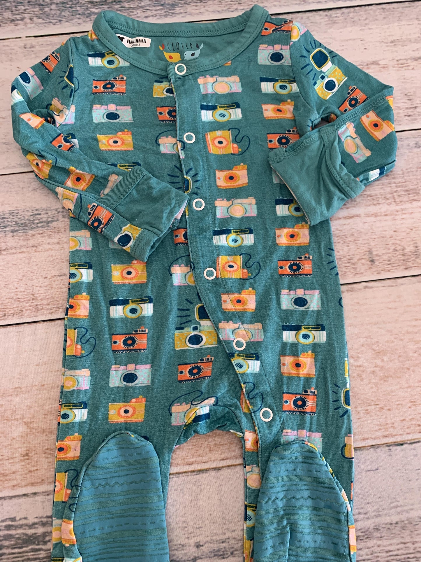 Clover Baby & Kids Boys Teal | Pattern Pajamas Size: 3-6 months Teal | Pattern