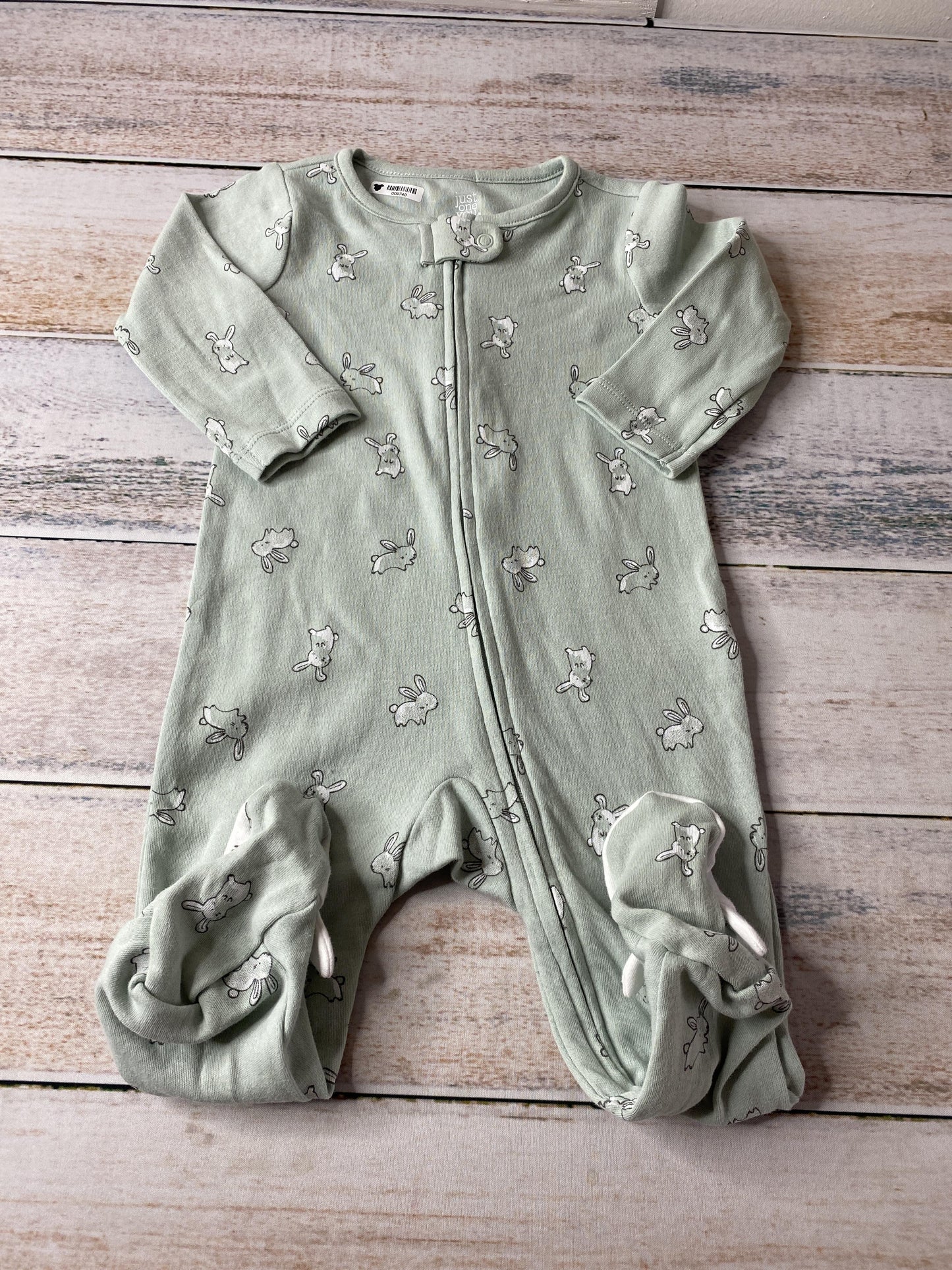 Carters Unisex Teal | Rabbits Pajamas Size: 9 months Teal | Rabbits