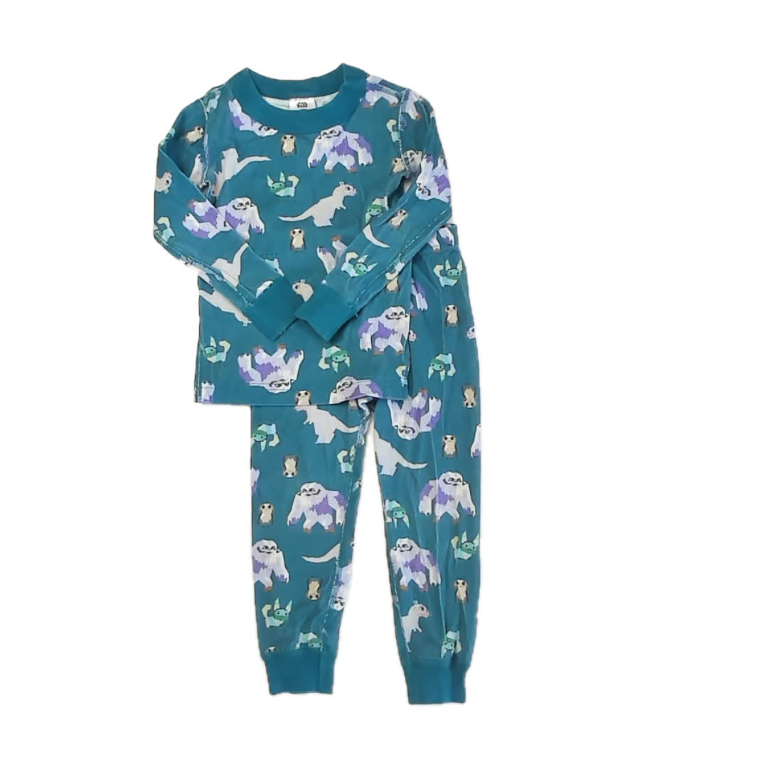 Hanna Andersson Boys Teal Star Wars 2-piece Pajamas Size: 3T Teal Star Wars