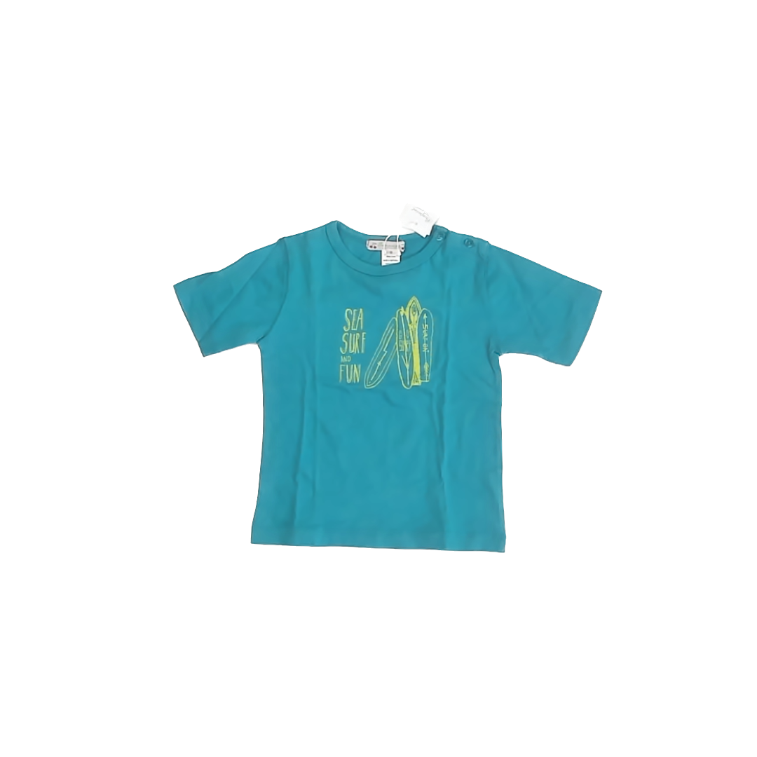 Bonpoint Boys Teal Surfboard T-Shirt Size: 2T Teal Surfboard