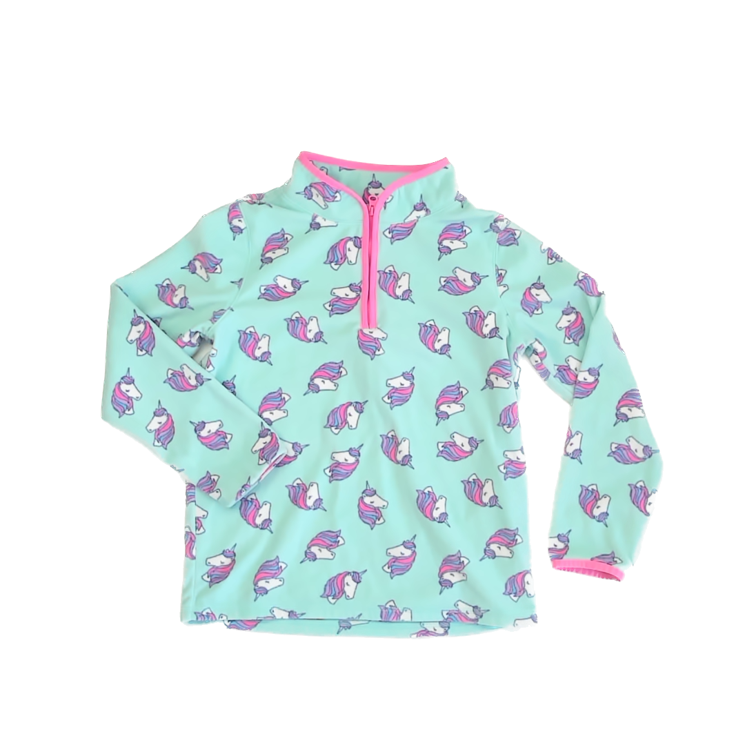 Osh Kosh Girls Teal | Unicorn Fleece Size: 10 Teal | Unicorn