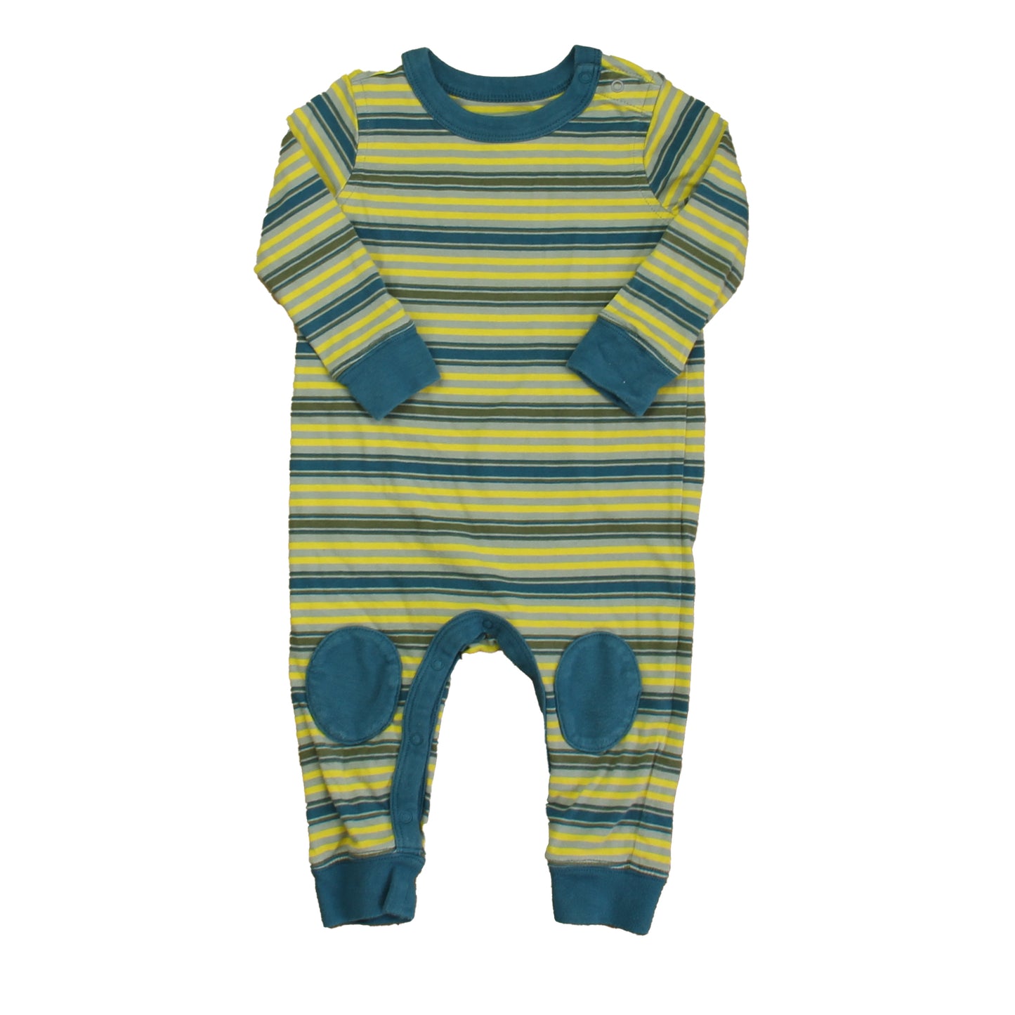 Tea Boys Teal | Yellow Stripe Long Sleeve Outfit Size: 9-12 Years Teal | Yellow Stripe