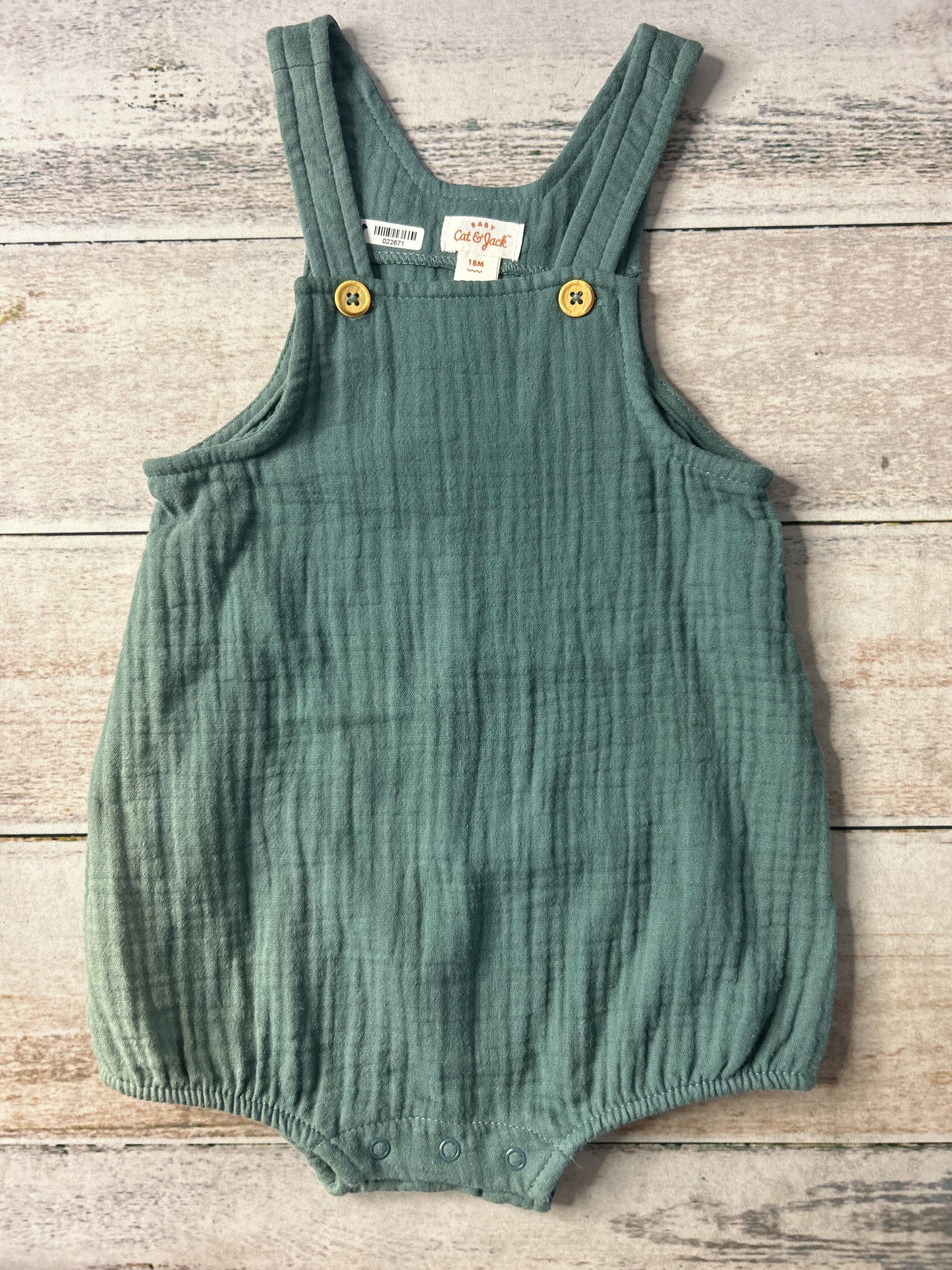 Cat & Jack Unisex Teal Romper Size: 18 months Teal