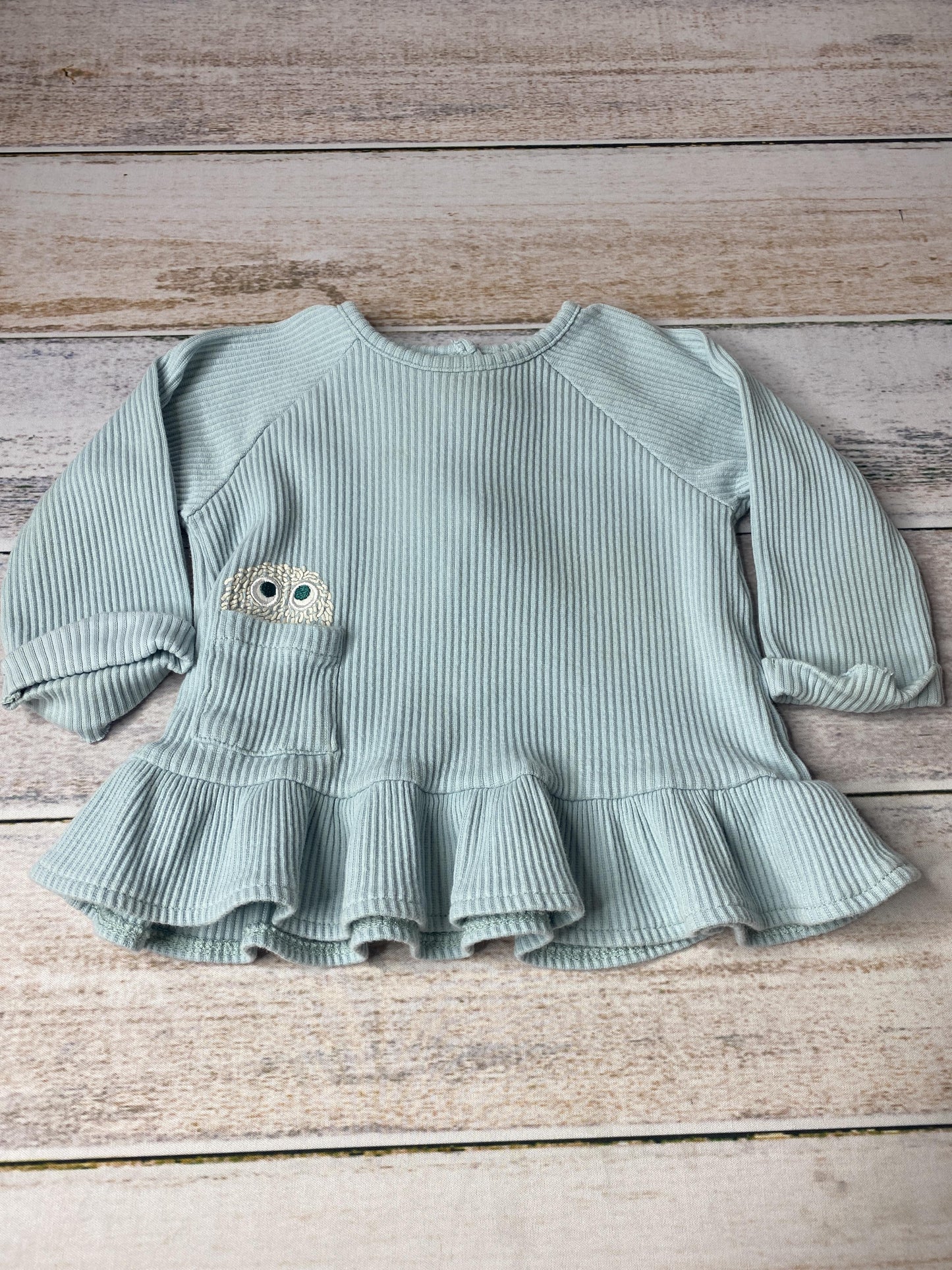 Focus Girls Teal Long Sleeve Shirt Size: 9 months Teal