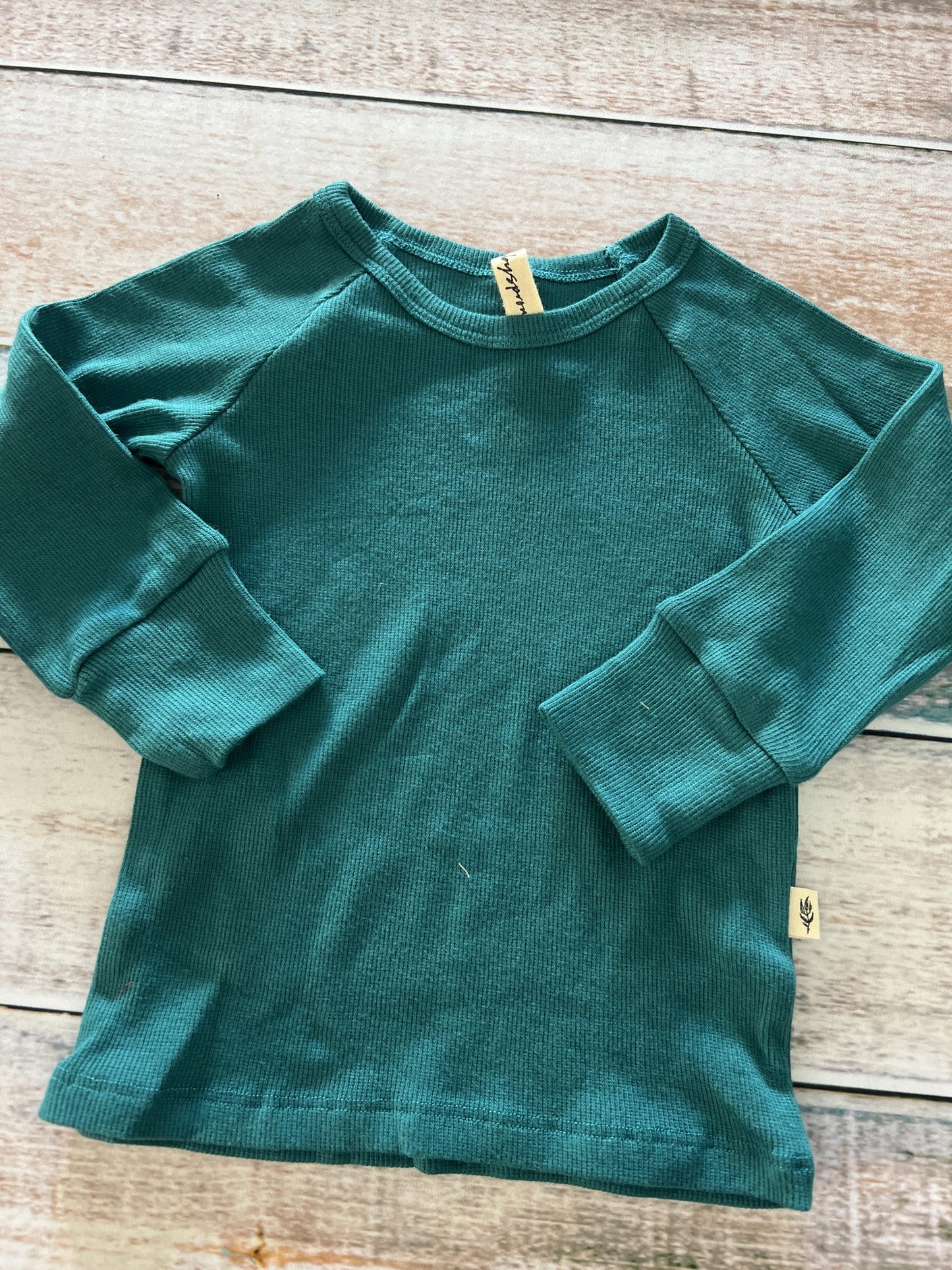 BabySprouts co Unisex Teal Long Sleeve Shirt Size: 12-18 months Teal