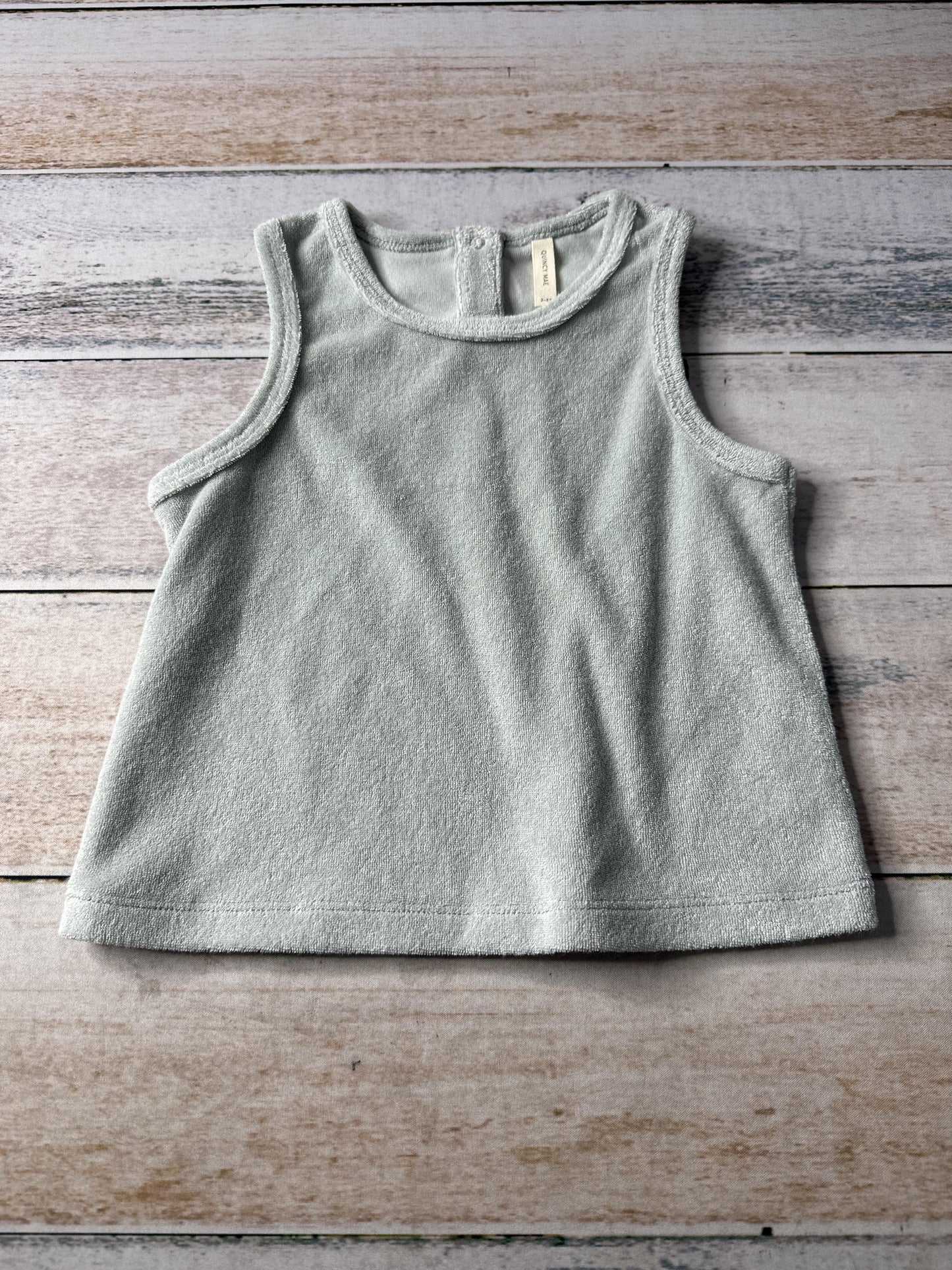 Quincy Mae Unisex Teal Tank Top Size: 2-3 Years Teal