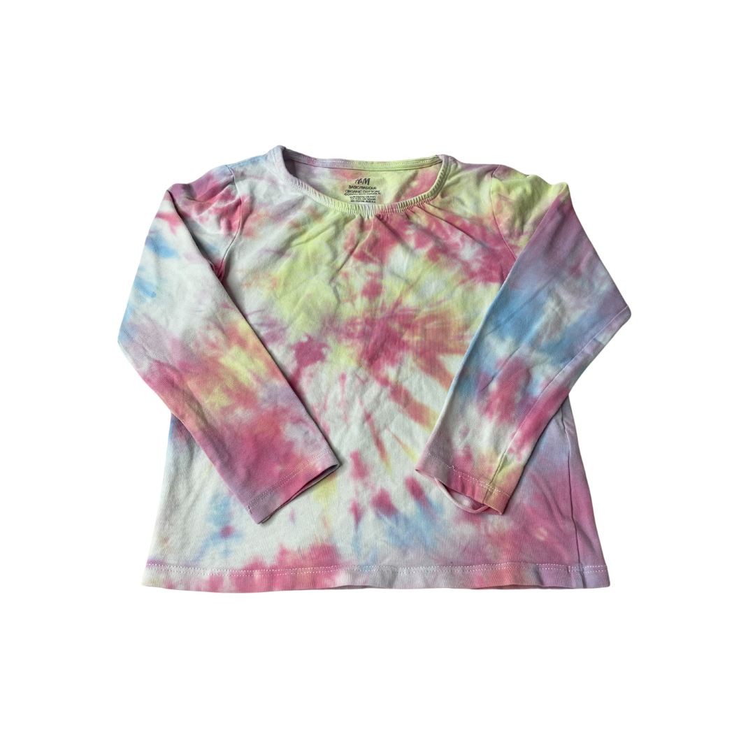 H&M Girls Tie Dye Long Sleeve T-Shirt Size: 4-6 Years Tie Dye