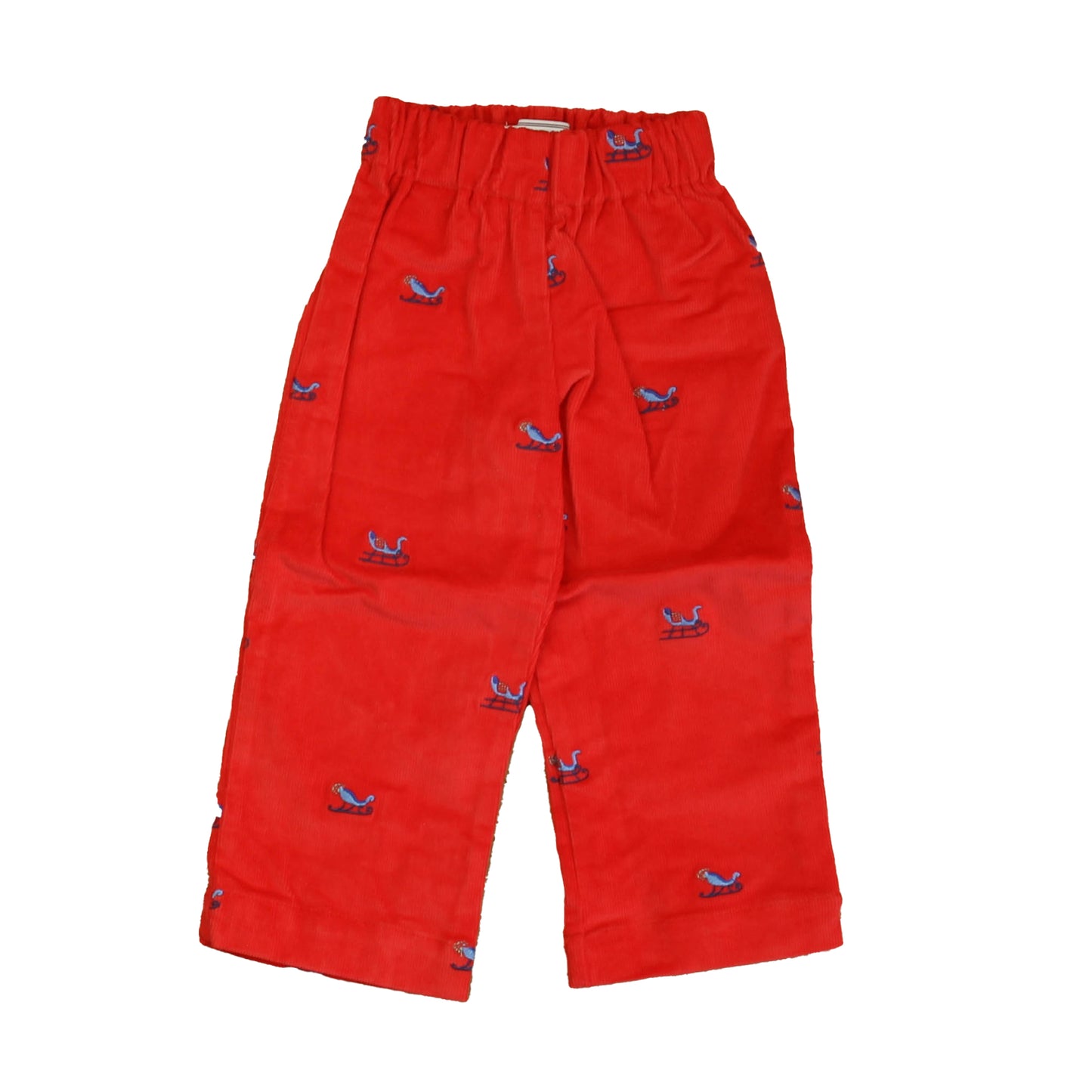 Classic Prep Boys Tomato with Sleighs Corduroy Pants Size: 12-24 Months Tomato with Sleighs