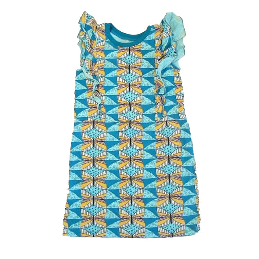 Tea Collection Girls Turquoise Butterflies Dress Size: 8 Years Turquoise Butterflies